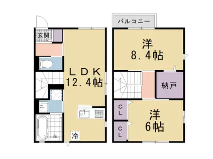 京都市烏丸線 北大路駅 徒歩9分 2階建 新築(2LDK)の間取り写真