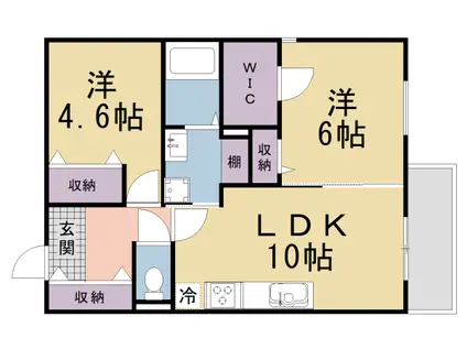 京阪電気鉄道宇治線 六地蔵駅(京阪) 徒歩5分 3階建 新築(2LDK/2階)の間取り写真