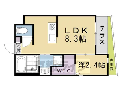 京阪電気鉄道京阪線 御殿山駅 徒歩3分 3階建 新築(1LDK/1階)の間取り写真