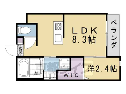 京阪電気鉄道京阪線 御殿山駅 徒歩3分 3階建 新築(1LDK/3階)の間取り写真