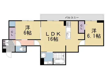 阪急電鉄京都線 東向日駅 徒歩15分 2階建 新築(2LDK/1階)の間取り写真