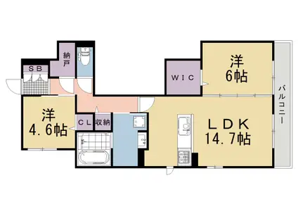 阪急電鉄京都線 東向日駅 徒歩15分 2階建 新築(2LDK/1階)の間取り写真