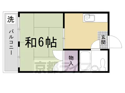 野元ハイツ(1K/3階)の間取り写真