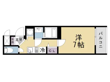 アドバンス京都烏丸町(1K/5階)の間取り写真