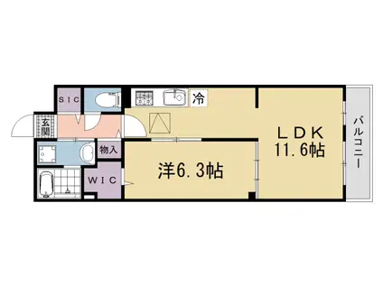 奈良線 宇治駅(ＪＲ) 徒歩10分 3階建 新築(1LDK/1階)の間取り写真