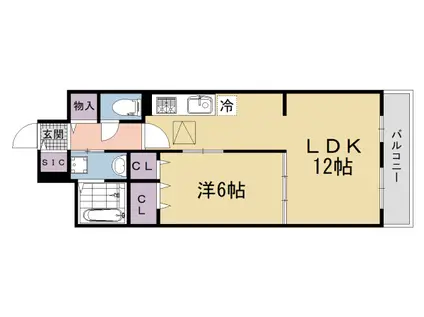 奈良線 宇治駅(ＪＲ) 徒歩10分 3階建 新築(1LDK/1階)の間取り写真