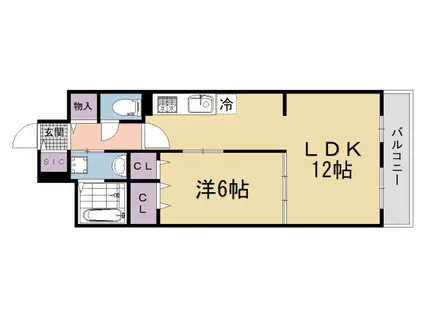 奈良線 宇治駅(ＪＲ) 徒歩10分 3階建 新築(1LDK/2階)の間取り写真