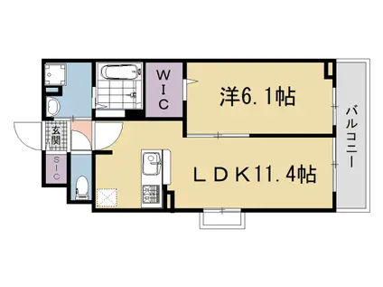 奈良線 宇治駅(ＪＲ) 徒歩10分 3階建 新築(1LDK/3階)の間取り写真