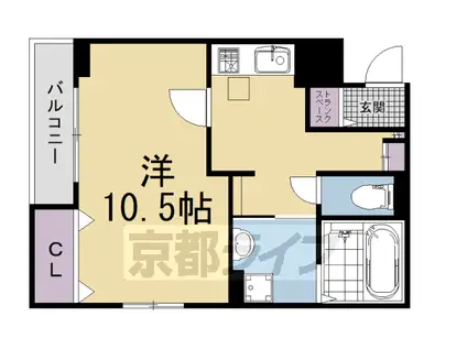 奈良線 長池駅 徒歩12分 2階建 新築(1K/2階)の間取り写真