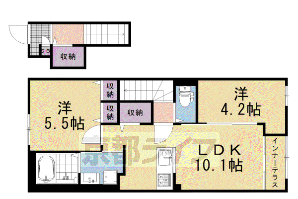 東海道本線 桂川駅(京都) 徒歩23分 2階建 築1年