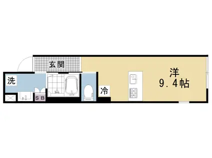 京阪電気鉄道京阪線 清水五条駅 徒歩6分 5階建 築1年(ワンルーム/5階)の間取り写真