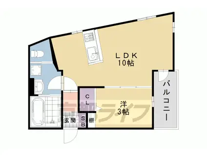 阪急電鉄京都線 桂駅 徒歩15分 3階建 新築(1LDK/1階)の間取り写真