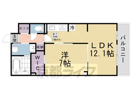 SYS大将軍(1LDK/1階)の間取り写真