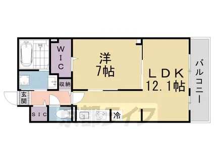 SYS大将軍(1LDK/3階)の間取り写真