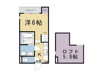 近鉄京都線 伏見駅(京都) 徒歩11分 2階建 築1年(ワンルーム/1階)の間取り写真