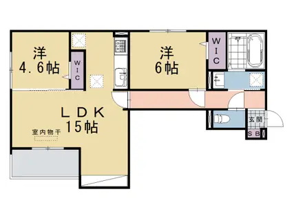 東海道本線 桂川駅(京都) 徒歩14分 3階建 新築(2LDK/1階)の間取り写真