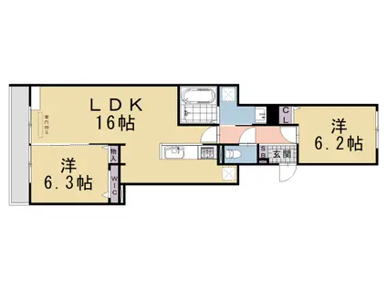 STグランツ(2LDK/3階)の間取り写真