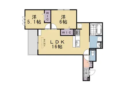 STグランツ(2LDK/3階)の間取り写真