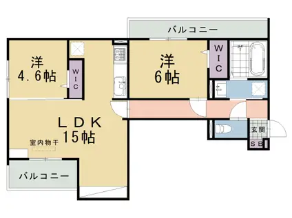 STグランツ(2LDK/3階)の間取り写真