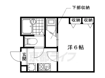 レオパレス花屋町(1K/2階)の間取り写真