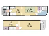 京阪電気鉄道京阪線 丹波橋駅 徒歩5分 2階建 築67年