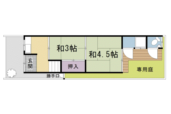 山陰本線 嵯峨嵐山駅 徒歩4分 2階建 築61年