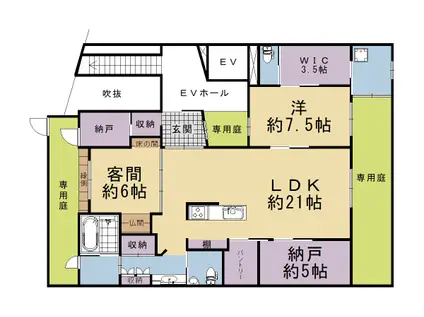 京阪電気鉄道京阪線 伏見桃山駅 徒歩4分 3階建 築9年(2SLDK/3階)の間取り写真