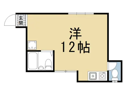 京阪電気鉄道鴨東線 出町柳駅 徒歩6分 3階建 築24年(ワンルーム/1階)の間取り写真