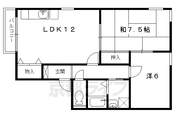 プチフォレ(2LDK/2階)の間取り写真