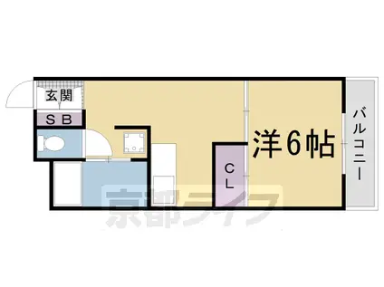 阪急電鉄京都線 西院駅(阪急) 徒歩10分 3階建 築47年(1DK/3階)の間取り写真