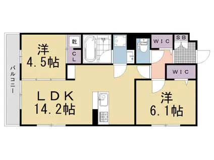 阪急電鉄京都線 西向日駅 徒歩2分 3階建 新築(2LDK/1階)の間取り写真
