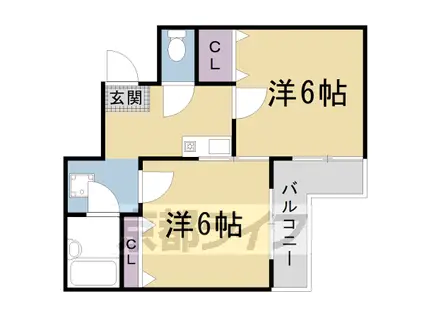 スプレール花園(2K/3階)の間取り写真