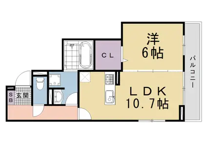 近鉄京都線 伏見駅(京都) 徒歩11分 3階建 築1年(1LDK/2階)の間取り写真