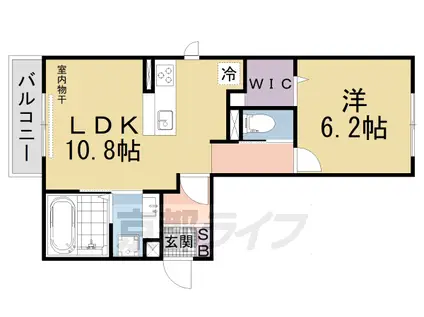 LUMIERE DU SOIR UN(1LDK/2階)の間取り写真