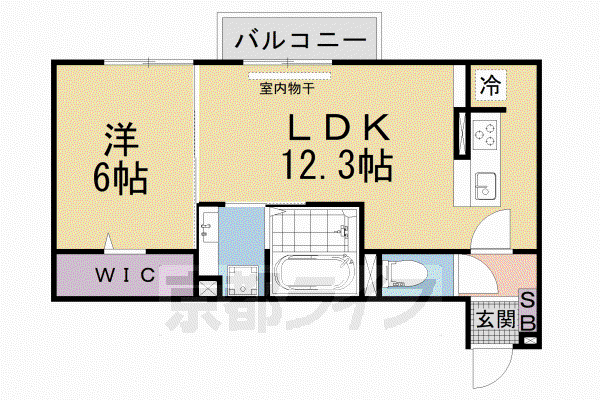 LUMIERE DU SOIR UN(1LDK/2階)の間取り写真