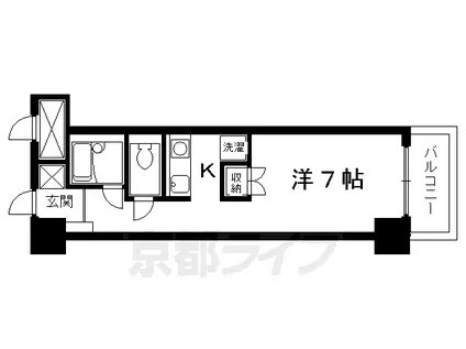 KINDⅢ 北館(1K/5階)の間取り写真