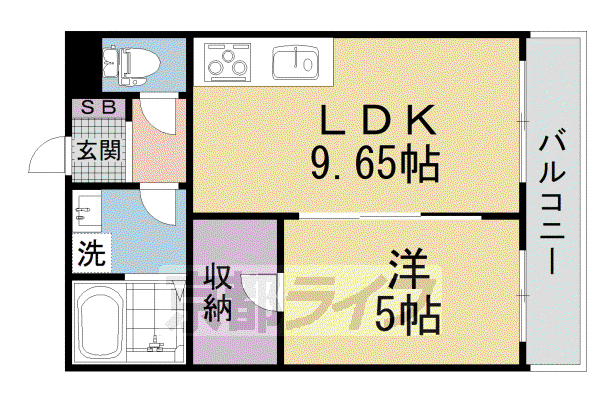 京阪電気鉄道京阪線 牧野駅 徒歩13分 3階建 新築(1LDK/3階)の間取り写真