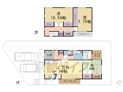 京都市東西線 醍醐駅(京都) 徒歩20分 2階建 築18年(3LDK)の間取り写真