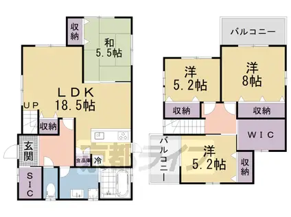 京阪電気鉄道京津線 追分駅(滋賀) 徒歩13分 2階建 築9年(4LDK)の間取り写真