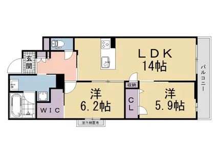 京阪電気鉄道京阪線 丹波橋駅 徒歩3分 3階建 新築(2LDK/3階)の間取り写真