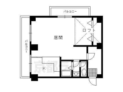 アレックス岩倉Ⅶ(1K/3階)の間取り写真