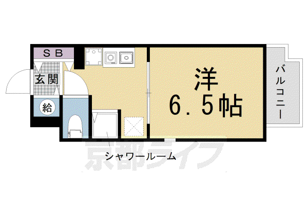 京阪電気鉄道鴨東線 出町柳駅 徒歩8分 4階建 築42年(1K/3階)の間取り写真