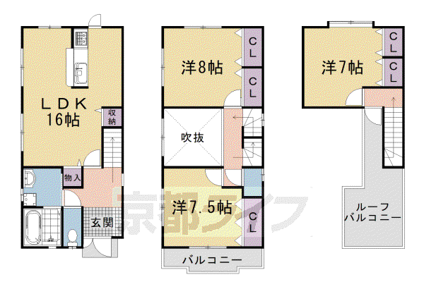 阪急電鉄嵐山線 松尾大社駅 徒歩20分 3階建 築24年