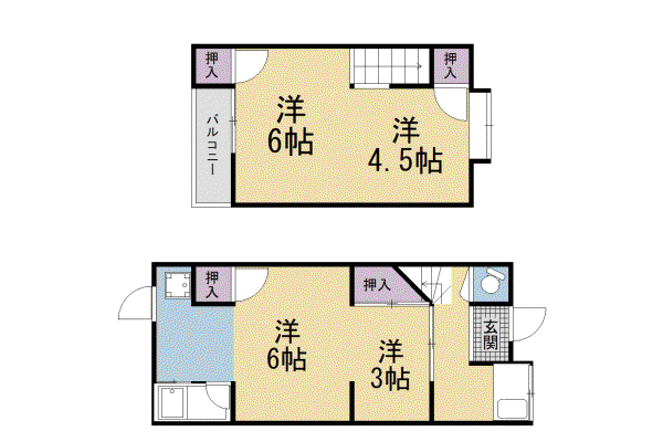 近鉄京都線 久津川駅 徒歩13分 2階建 築58年