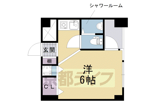 リヴィエール藤森(1K/3階)の間取り写真