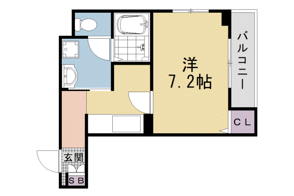 阪急電鉄嵐山線 松尾大社駅 徒歩22分 3階建 新築(1K/2階)の間取り写真