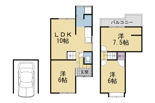 奈良線 木幡駅(ＪＲ) 徒歩5分 2階建 築50年
