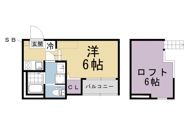 京阪電気鉄道宇治線 六地蔵駅(京阪) 徒歩7分 2階建 新築(ワンルーム/1階)の間取り写真