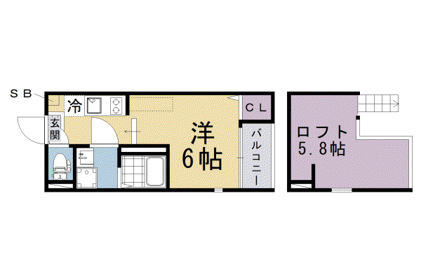 京阪電気鉄道宇治線 六地蔵駅(京阪) 徒歩7分 2階建 新築(ワンルーム/1階)の間取り写真