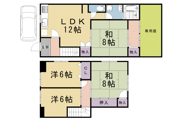 京都市東西線 蹴上駅 徒歩4分 2階建 築46年